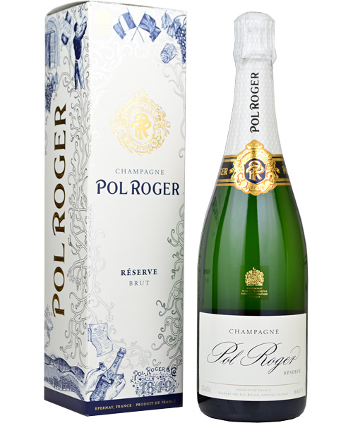 Pol Roger Brut Reserve NV - White Foil 75cl in Branded Box