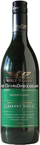Wolf Blass Green Label Cabernet Shiraz 2007 6 x 75cl